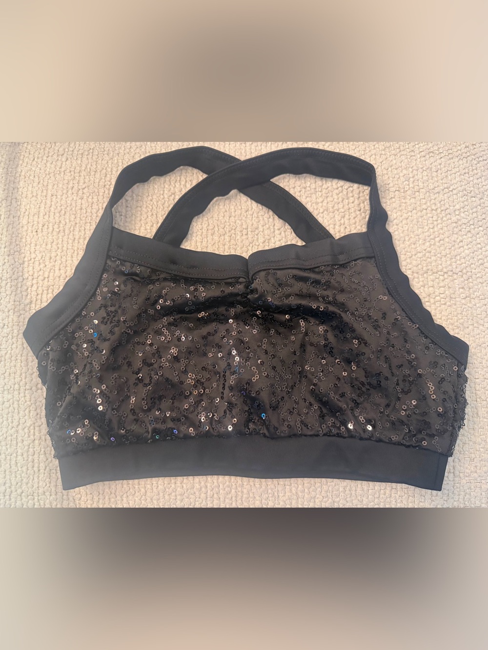balera Black Sequined Dance Top